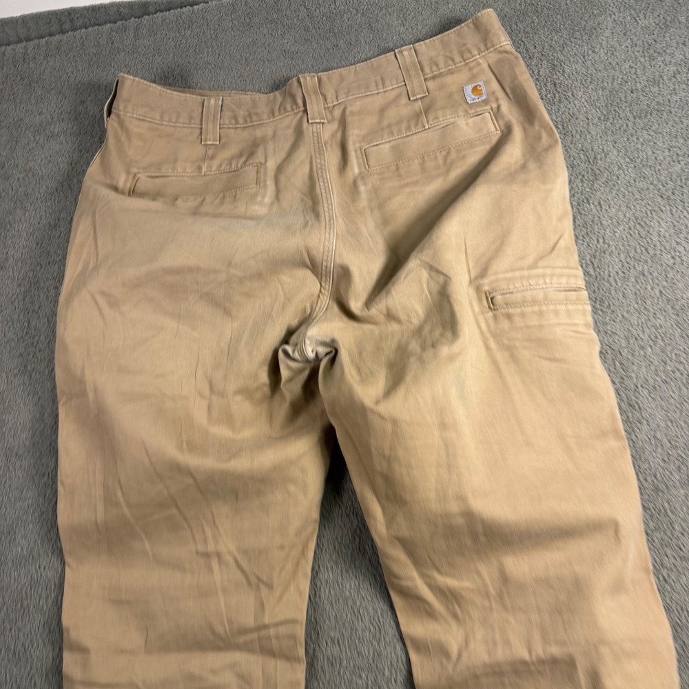 Carhartt Mens Relaxed Fit Tan Cotton Canvas Work Pants 100095 253 34x34